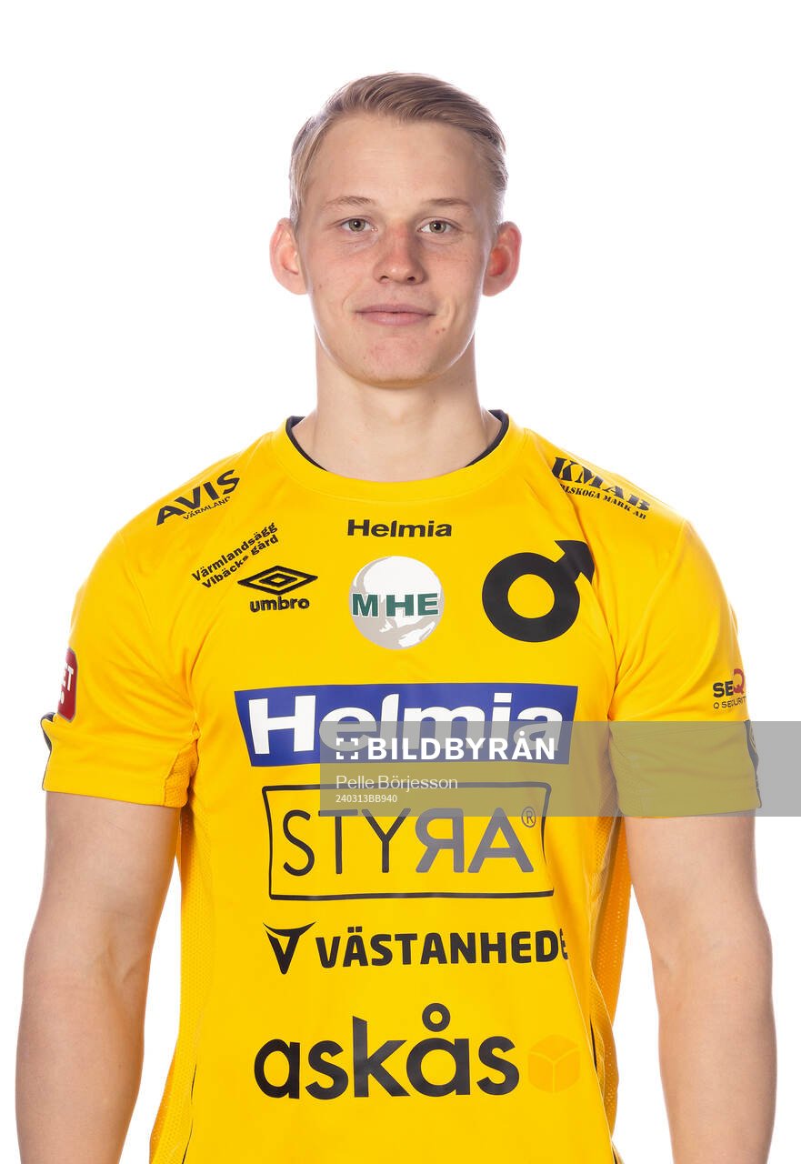 Degerfors Filip Järlesand poserar för ett porträtt den 13 mars 2024 i Degerfors.