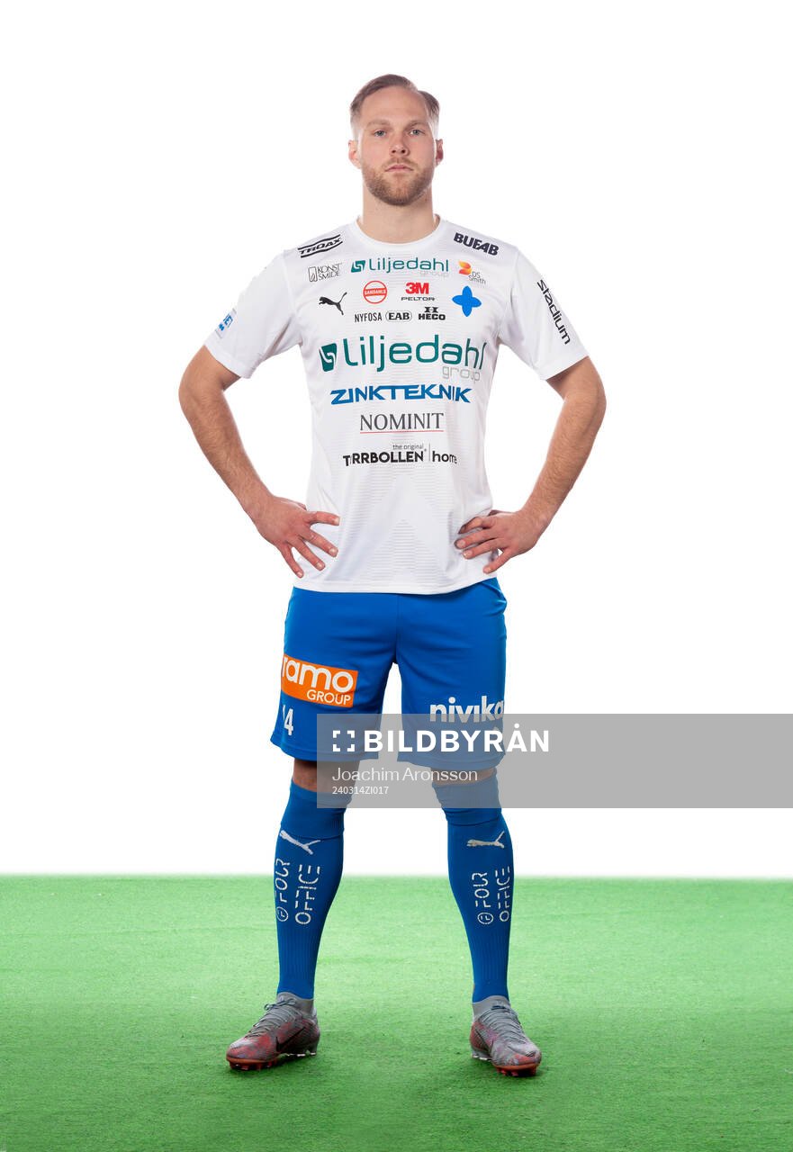 Värnamos Gustav Engvall poserar för ett porträtt den 14 mars 2024 i Värnamo.