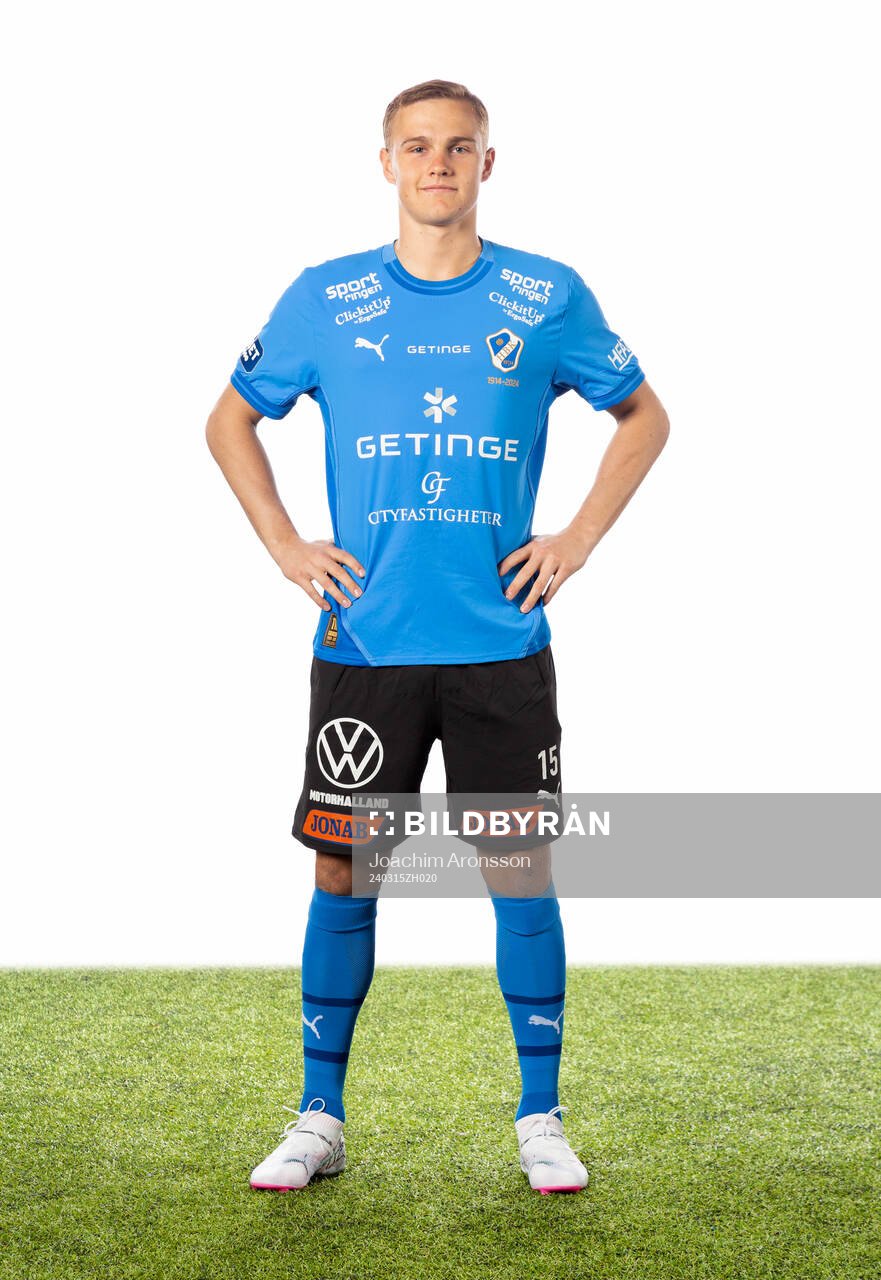 Halmstads Gustav Friberg poserar för ett porträtt den 15 mars 2024 i Halmstad.