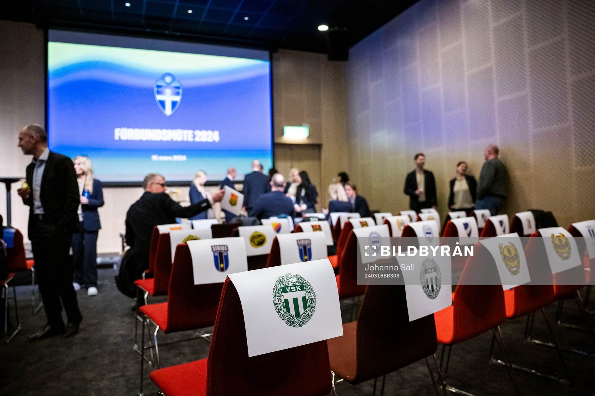 Förberedelser inför Svenska Fotbollförbundets årsmöte den 16 mars 2024 i Stockholm. 