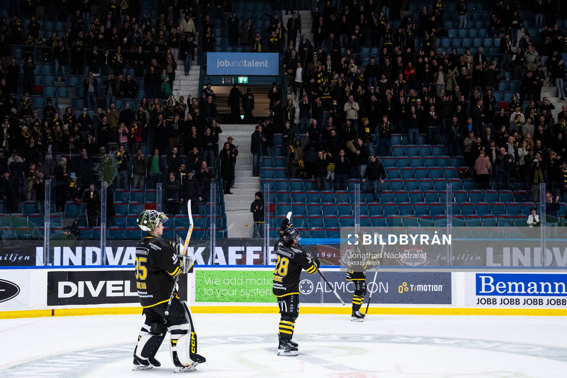 AIKs målvakt Antoine Bibeau, Mathew Maione och Richard