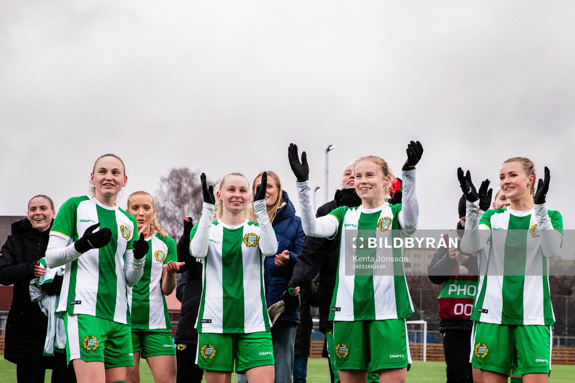 Hammarbys Vilde Hasund, Emilie Joramo, Julie Blakstad och