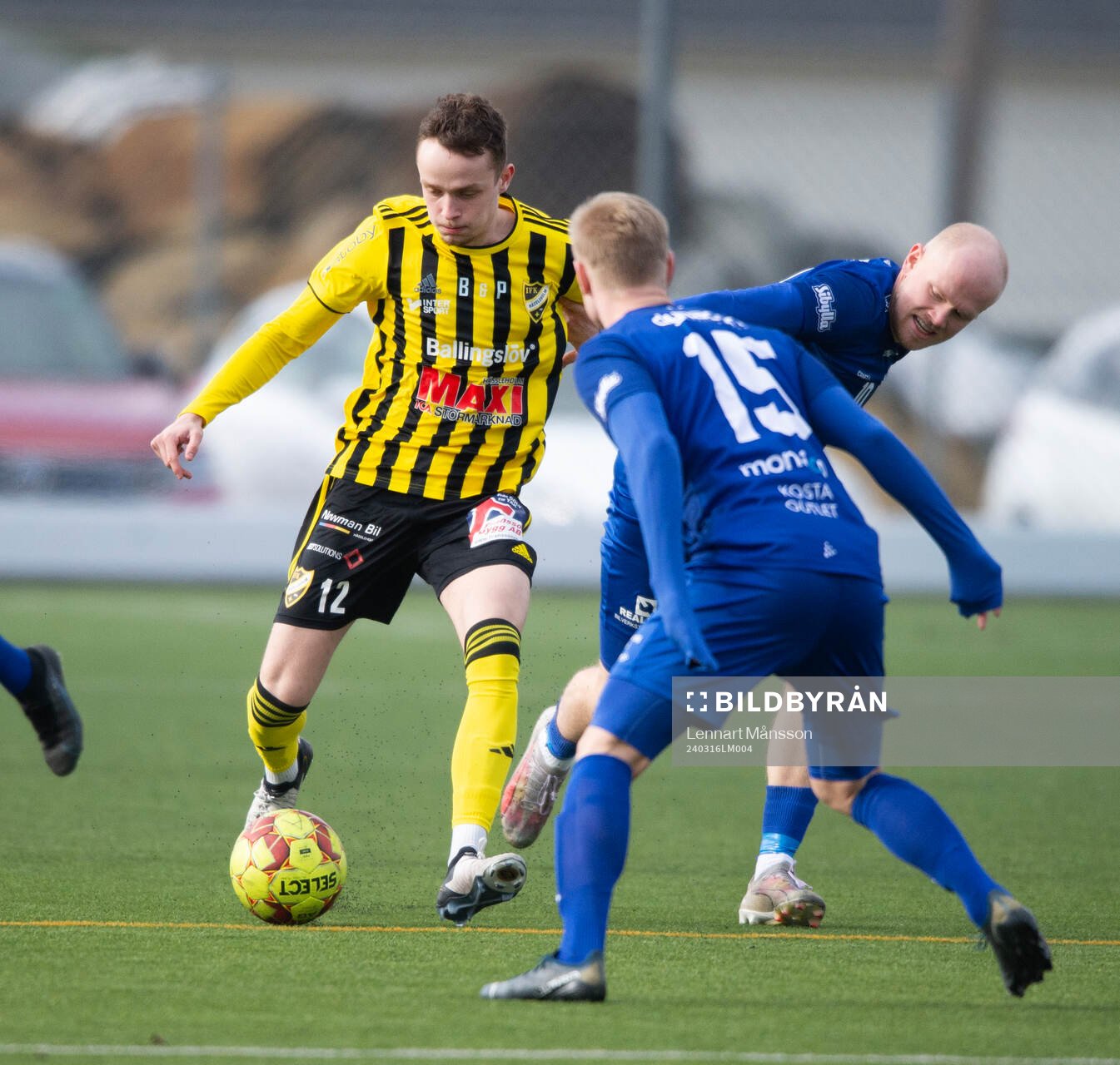 IFK Hässleholms Philip Berndt i träningsmatchen mellan