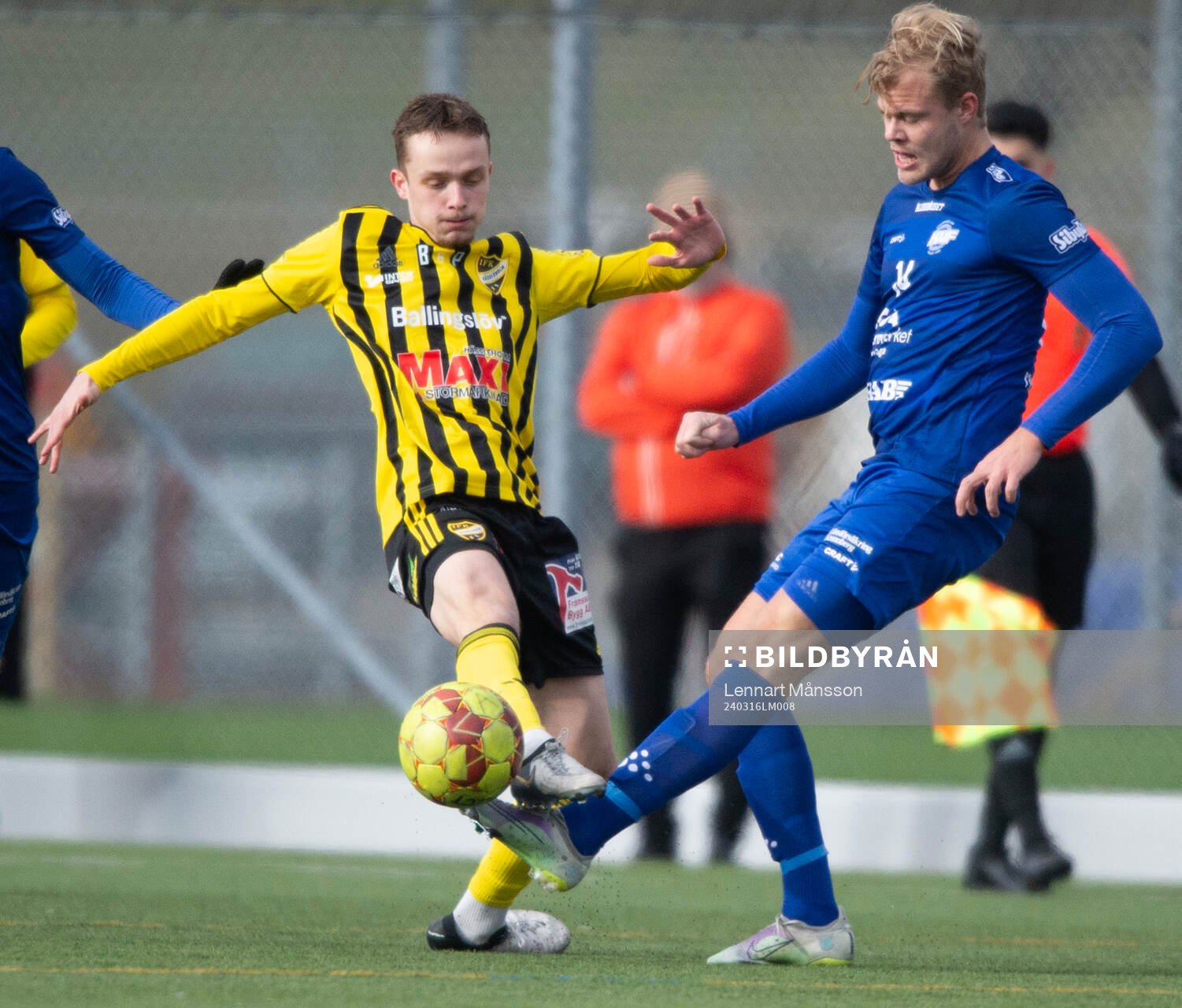 IFK Hässleholms Philip Berndt i träningsmatchen mellan