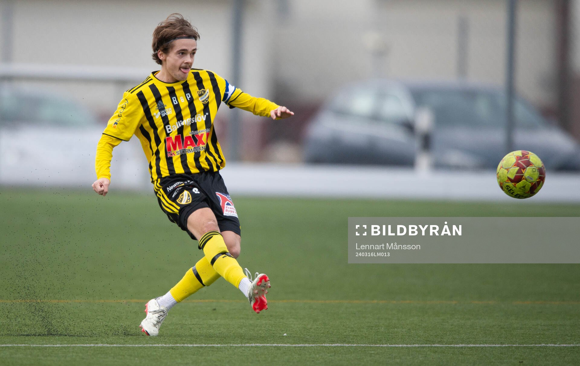 IFK Hässleholms Gustav Winroth i träningsmatchen mellan