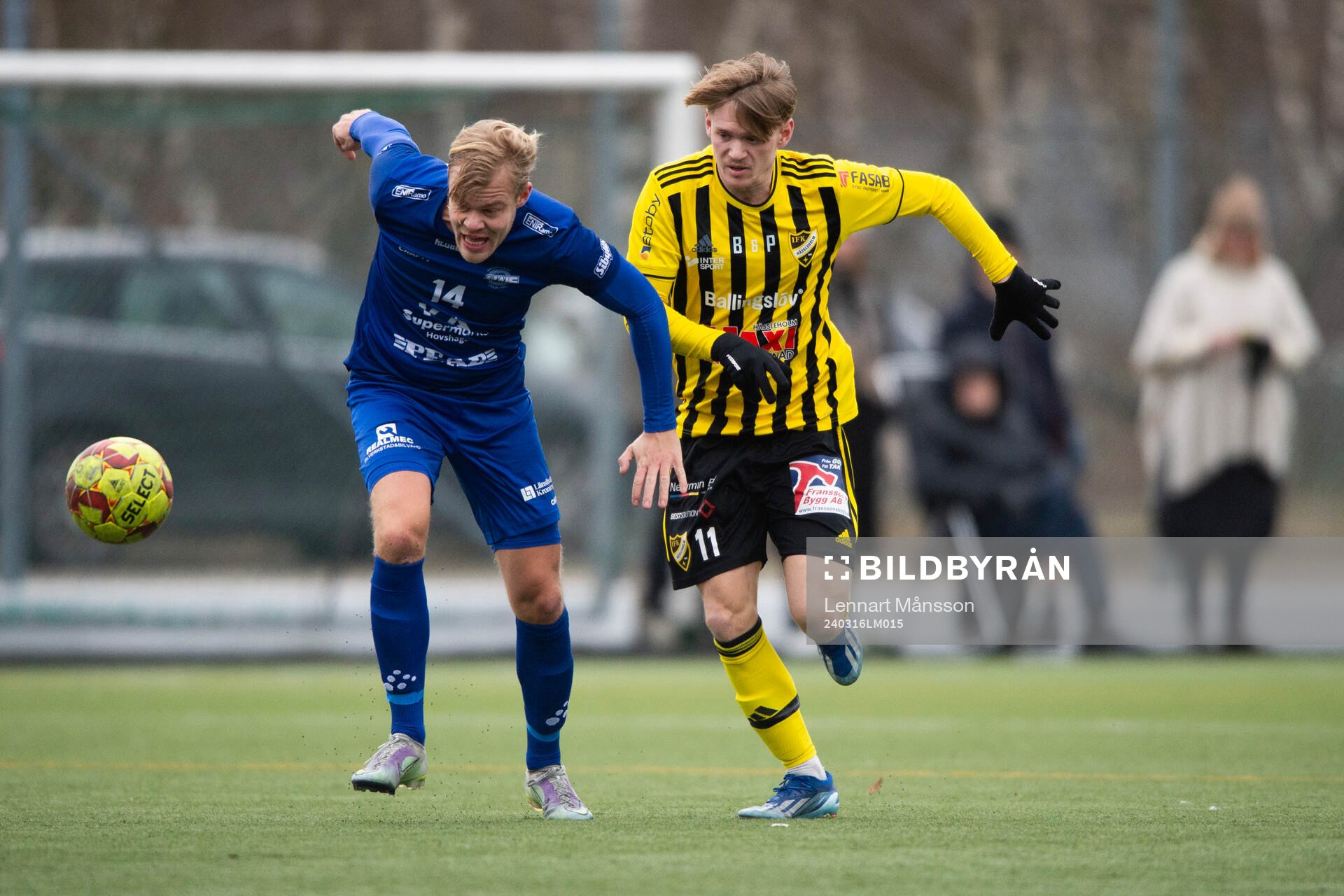 IFK Hässleholms Kasper Månsson i träningsmatchen mellan