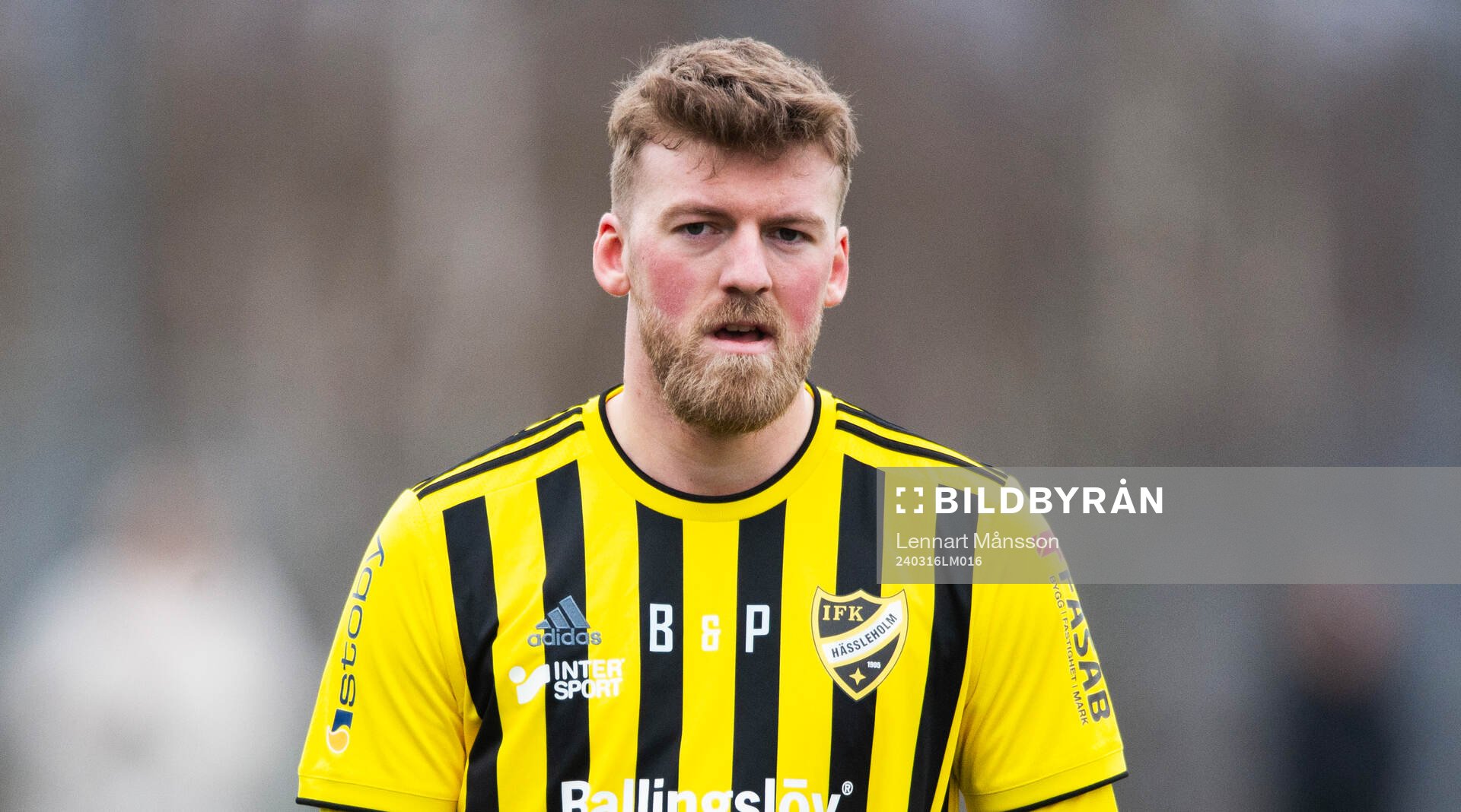 IFK Hässleholms Teddy Bergqvist i träningsmatchen mellan