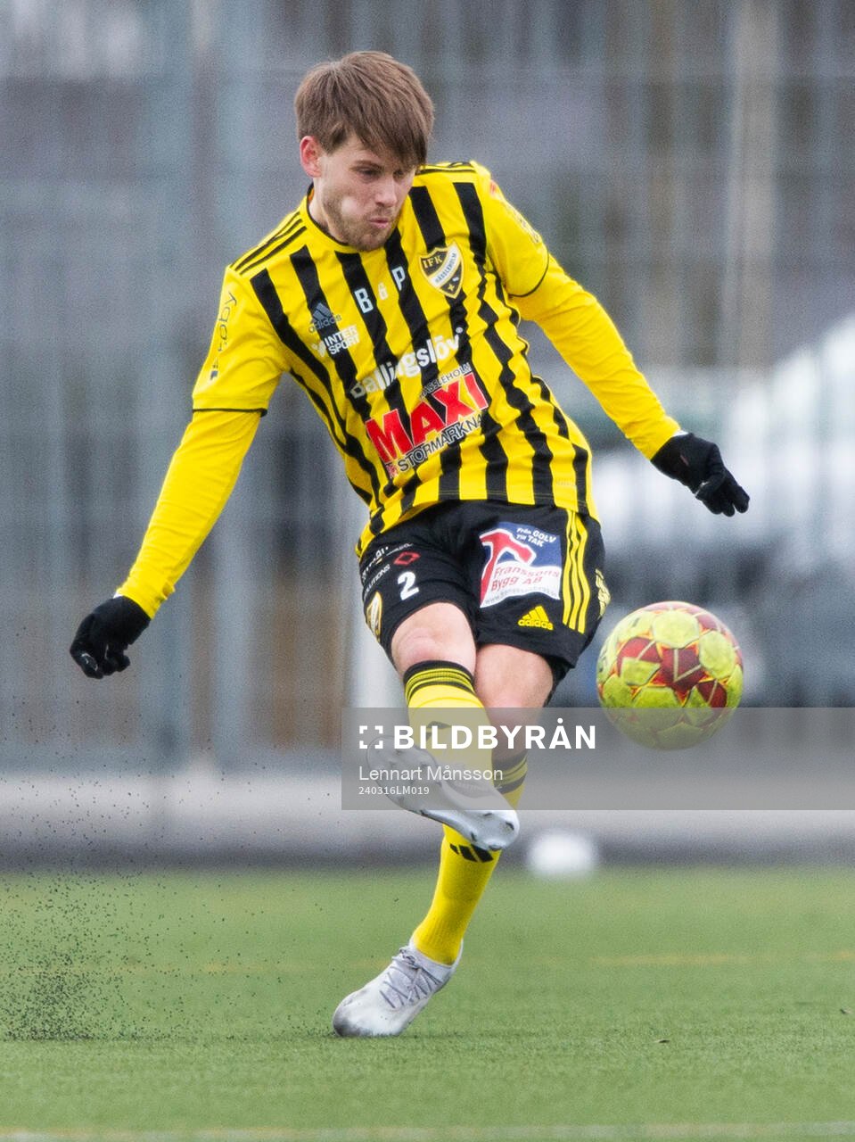 IFK Hässleholms Elliot Pramberg i träningsmatchen mellan
