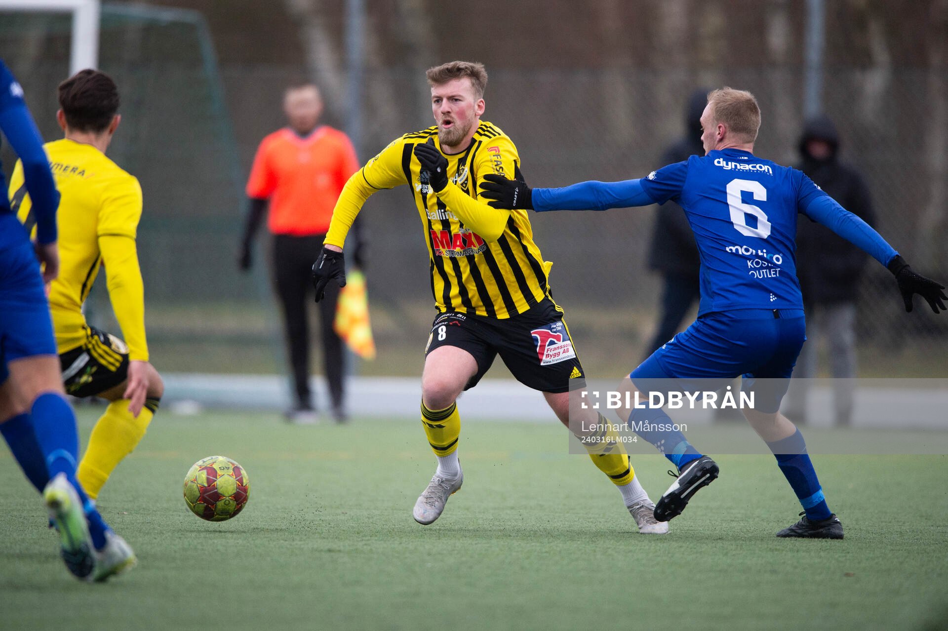 IFK Hässleholms Teddy Bergqvist i träningsmatchen mellan
