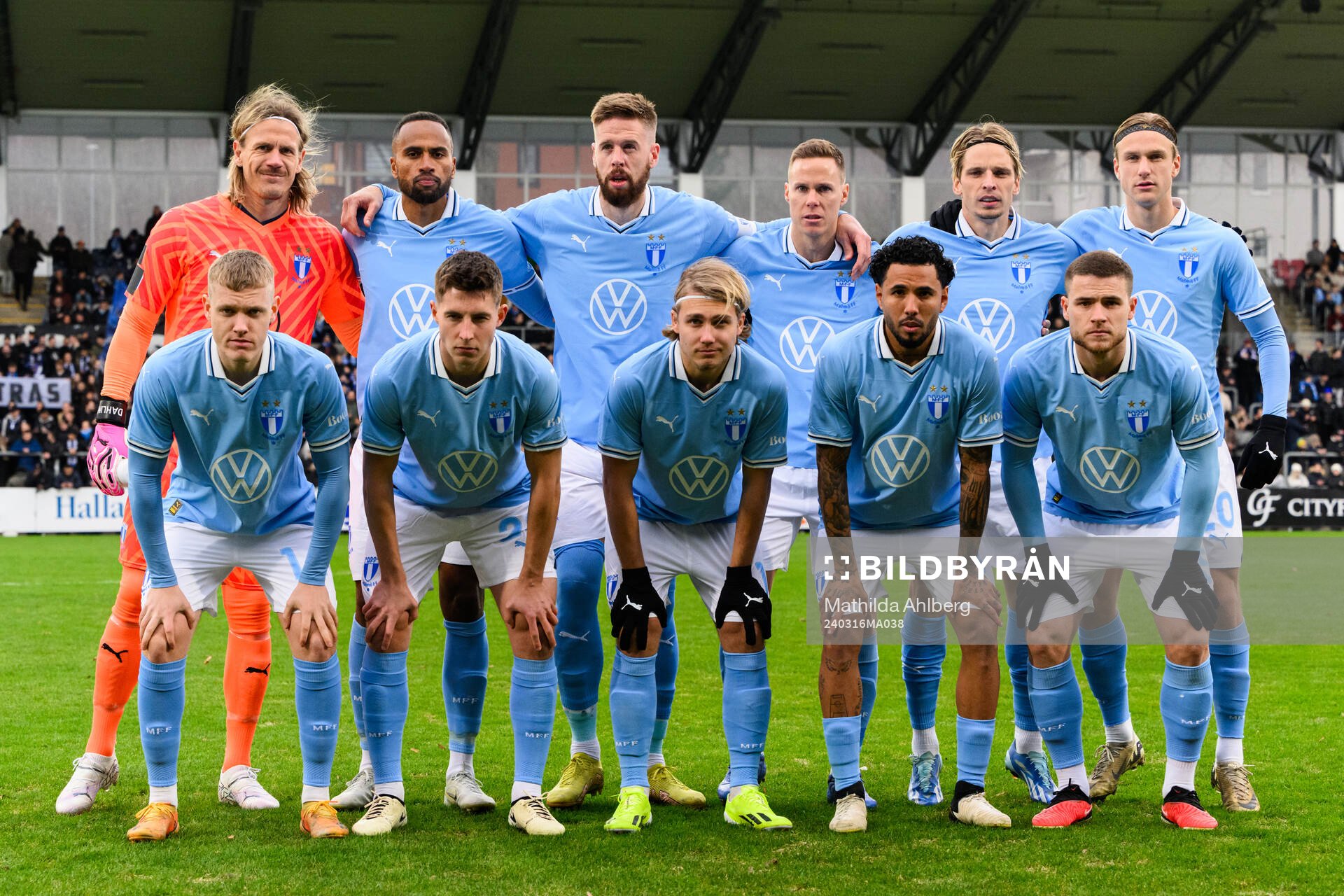 Malmö FFs startelva inför semifinalen i Svenska Cupen mellan Halmstad och Malmö FF den 16 mars 2024 i Halmstad. 