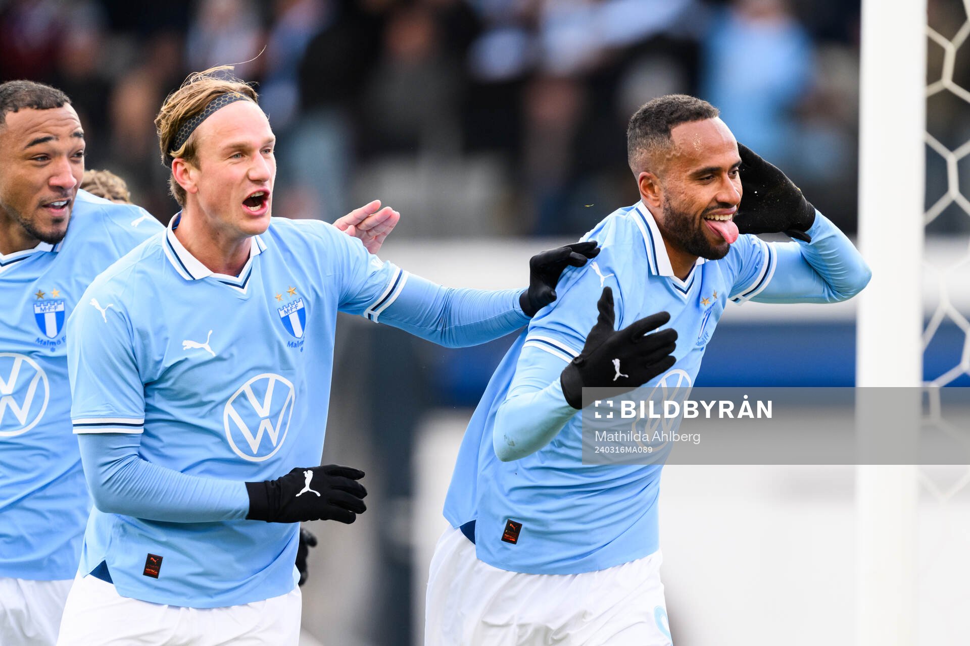 Malmö FFs Erik Botheim och Isaac Kiese Thelin jublar