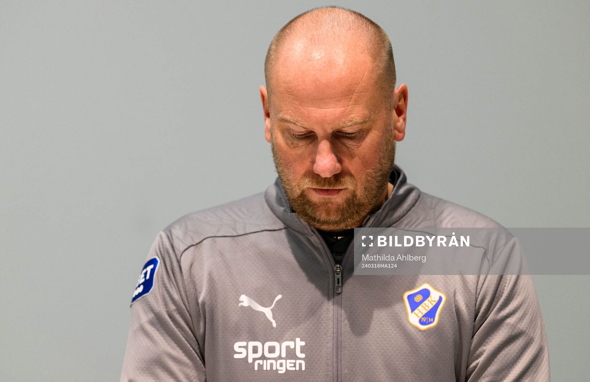 Halmstads tränare Magnus Haglund deppar