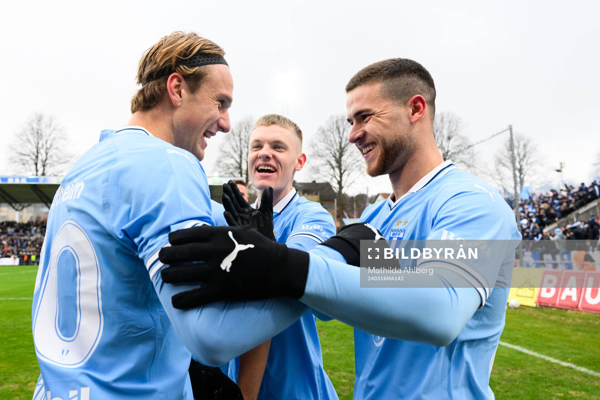 Malmö FFs Erik Botheim, Sebastian Jörgensen och Gabriel