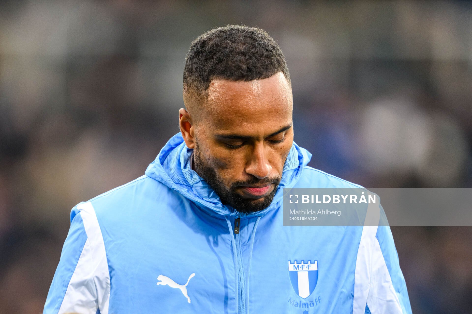 Malmö FFs Isaac Kiese Thelin vid lineup