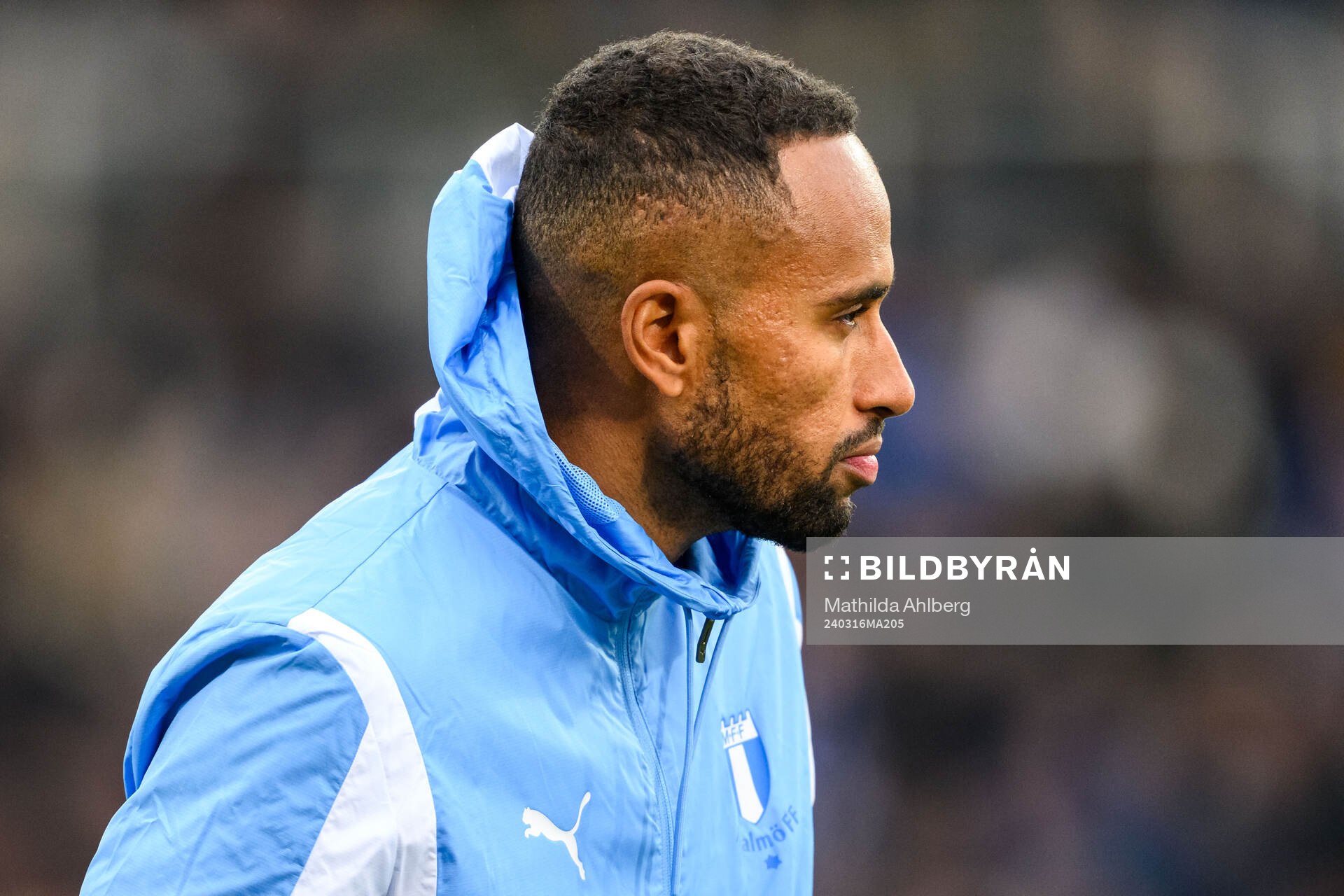 Malmö FFs Isaac Kiese Thelin vid lineup