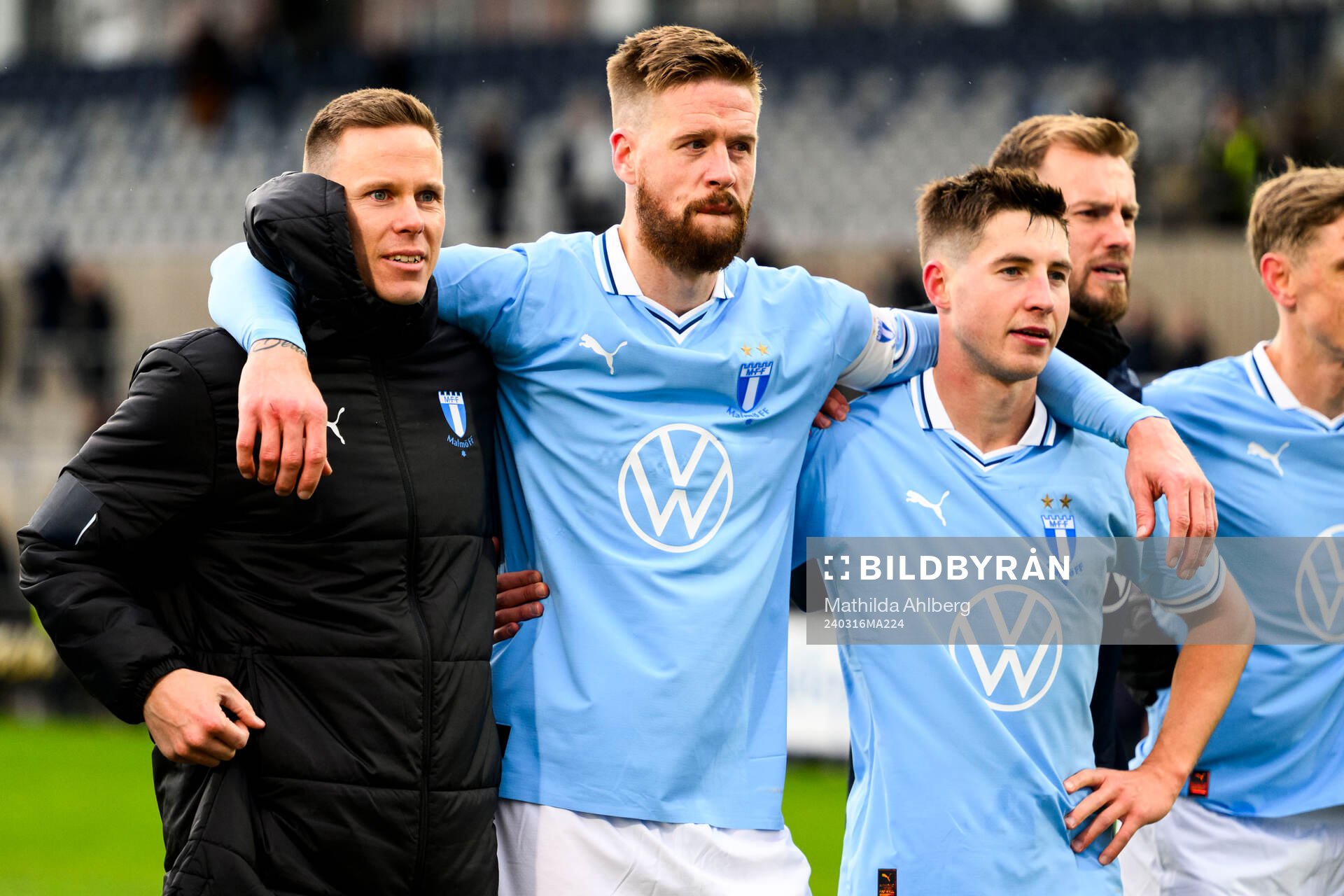 Malmö FFs Niklas Moisander, Pontus Jansson och Lasse Berg