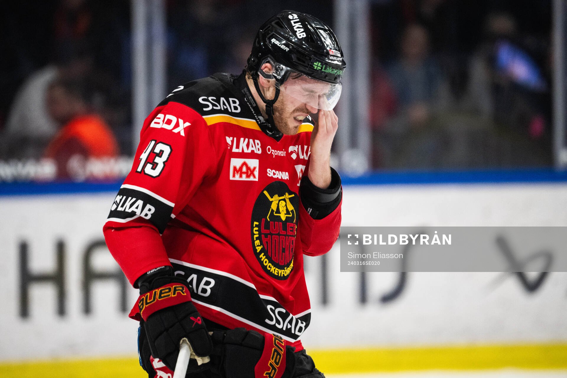 Luleås Oscar Eklind har ont