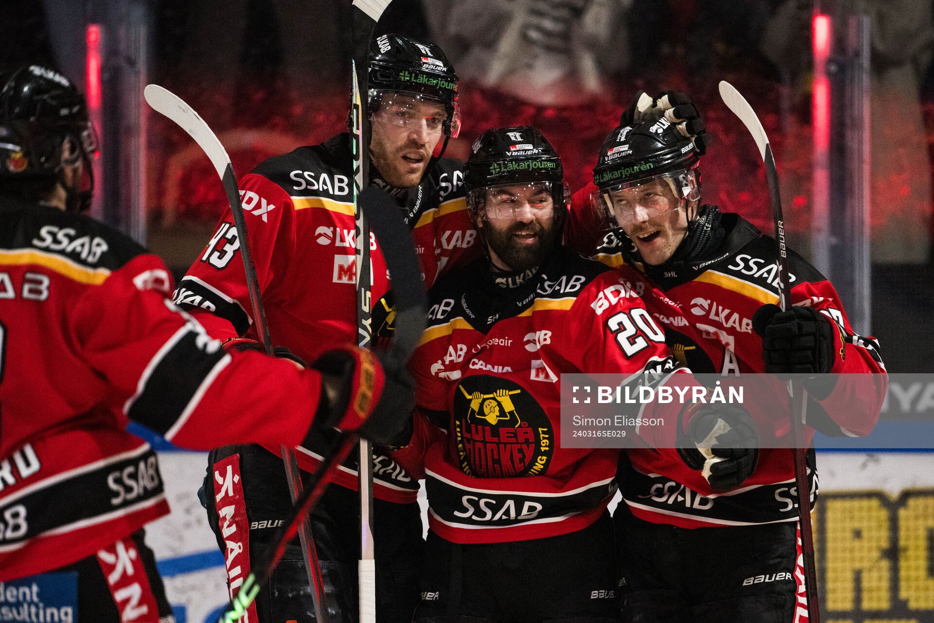 Luleås Oscar Eklind, Jack Connolly, Linus Omark och Jack