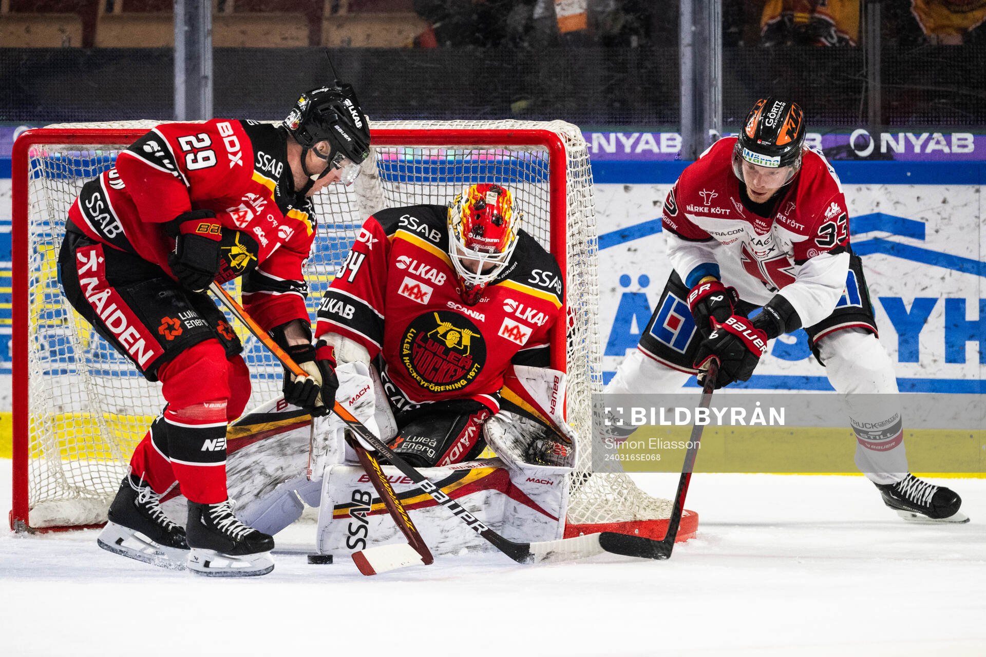 Luleås målvakt Joel Lassinantti och Örebros Christopher