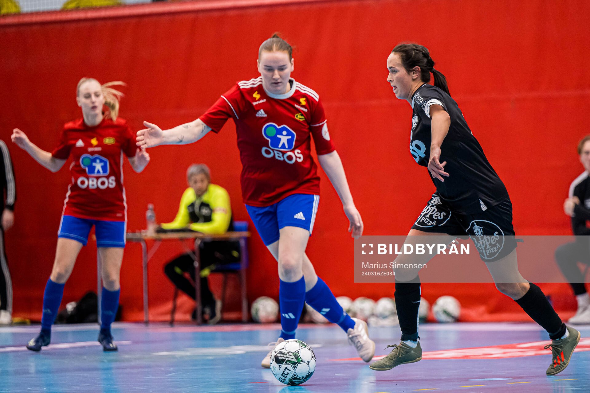 Monika Hunstad of Hulløy Bodø during the Norwegian Championship futsal match between Skeid and Hulløy Bodø on March 16, 2024 in Drammen.