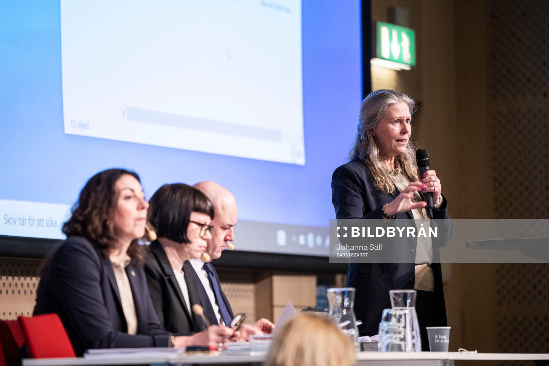 Nina Lindström, förbundsstyrelsen, under Svenska Fotbollförbundets årsmöte den 16 mars 2024 i Stockholm. 