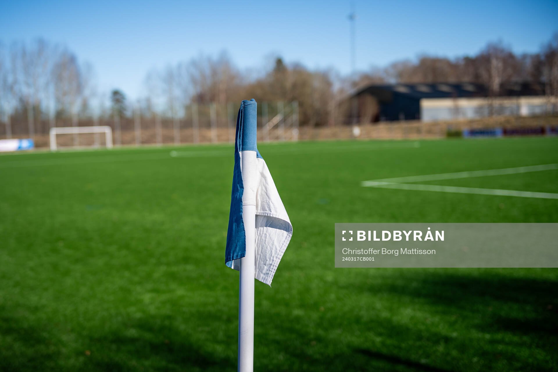 Hörnflagga på Hanåsvallen i Sösdala
