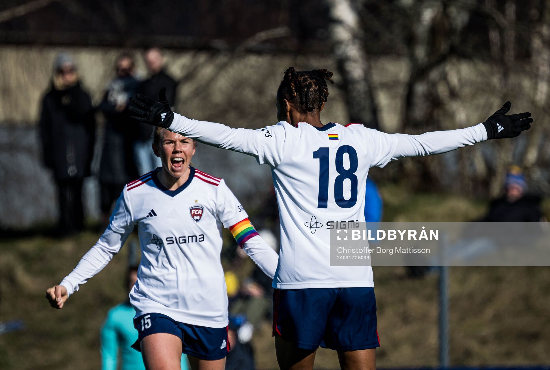 FC Rosengårds Jessica Wik och Halimatu Ibrahim Ayinde
