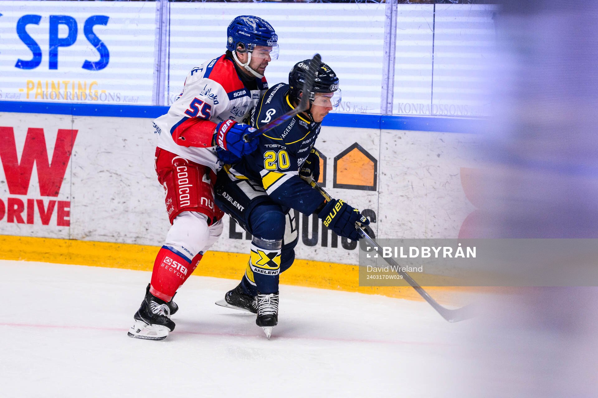 Oskarshamns David Quenneville och HV71s Andre Petersson