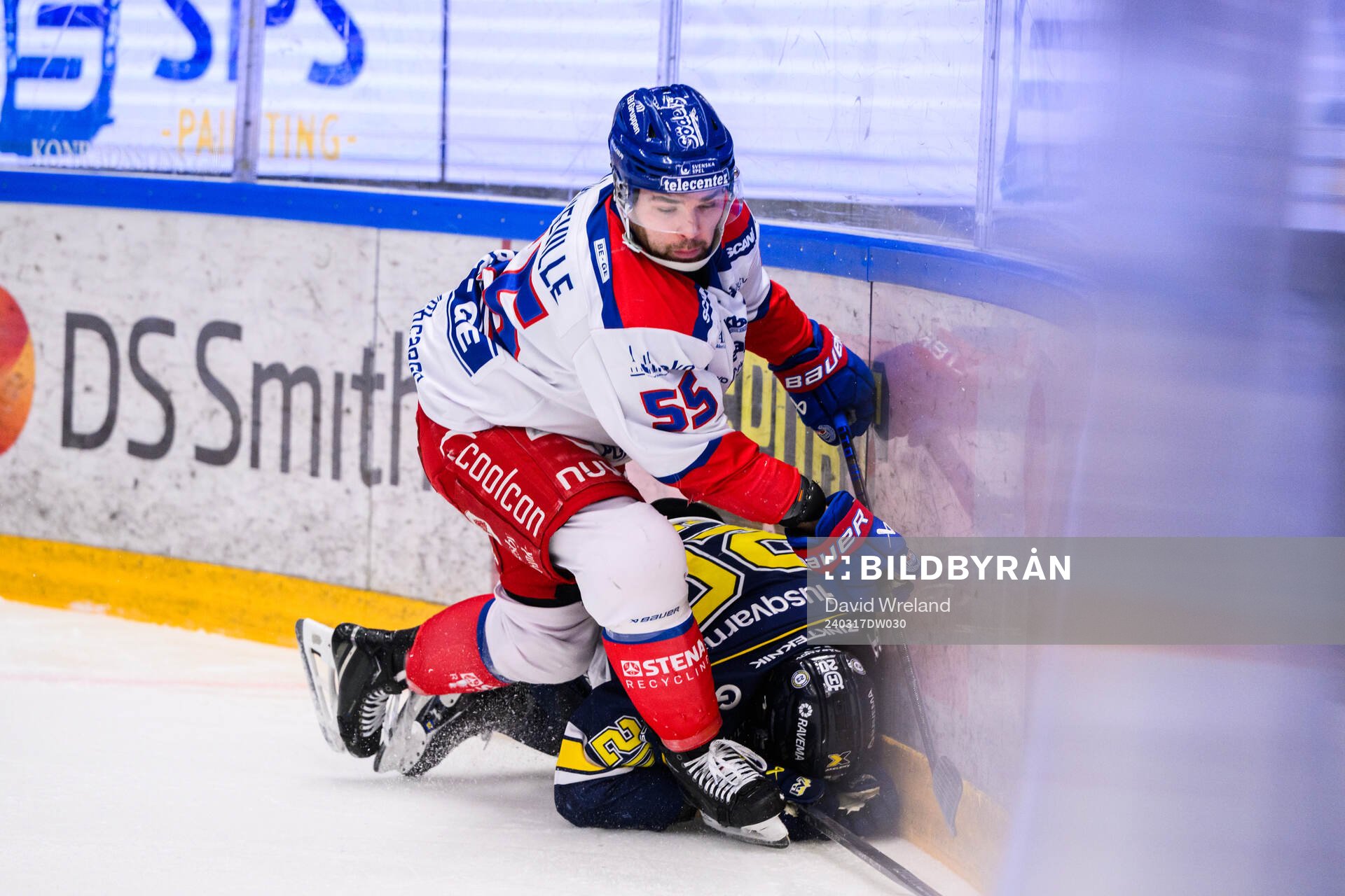 Oskarshamns David Quenneville och HV71s Andre Petersson