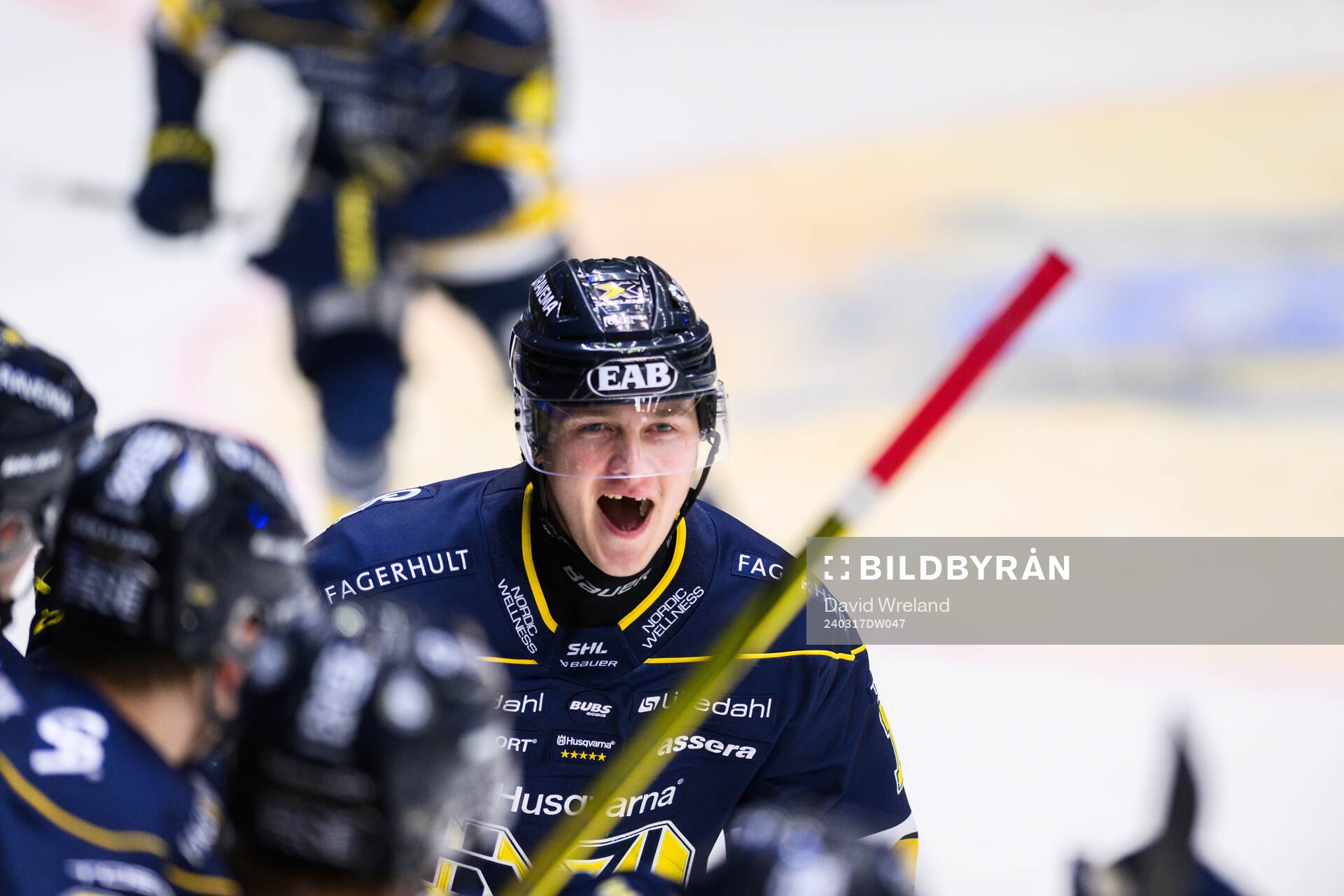 HV71s Henrik Borgström jublar