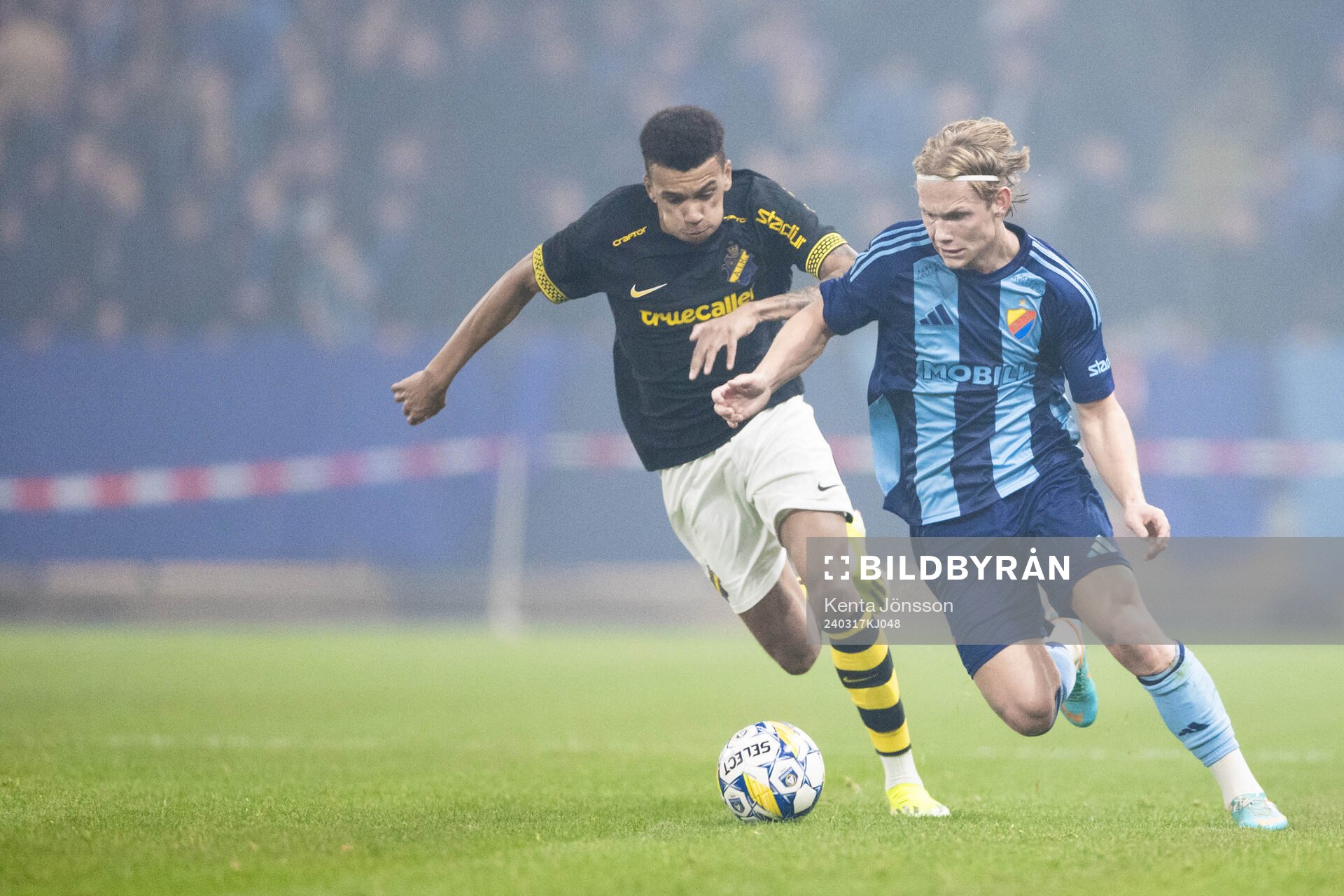 AIKs Rui Modesto och Djurgårdens Tobias Gulliksen
