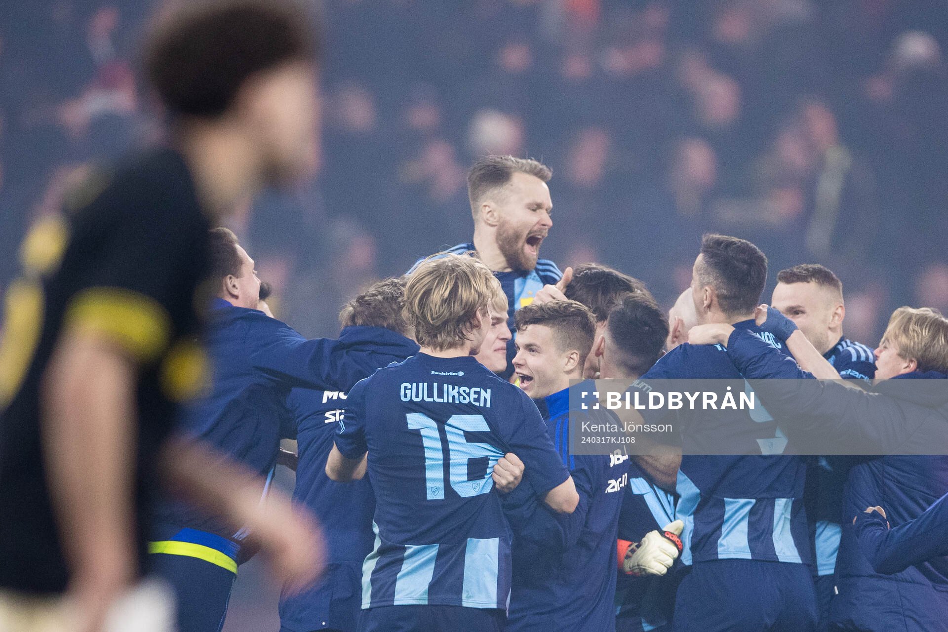 Djurgårdens spelare jublar