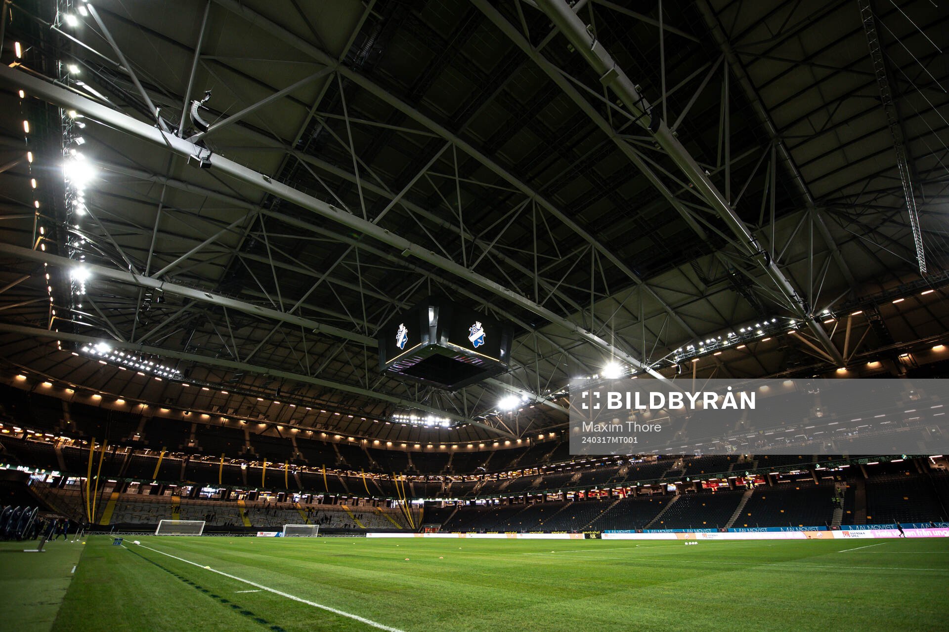 Interiör vy över Friends Arena