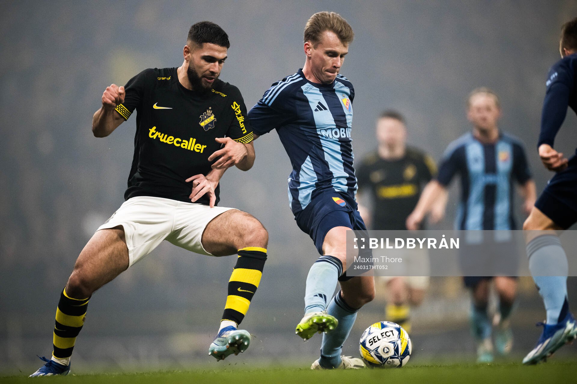 AIKs Omar Faraj och Djurgårdens Samuel Dahl