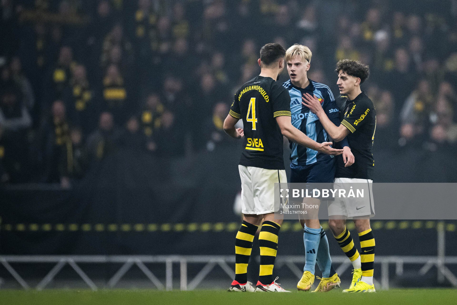 Djurgårdens Lucas Bergvall och AIKs Sotirios