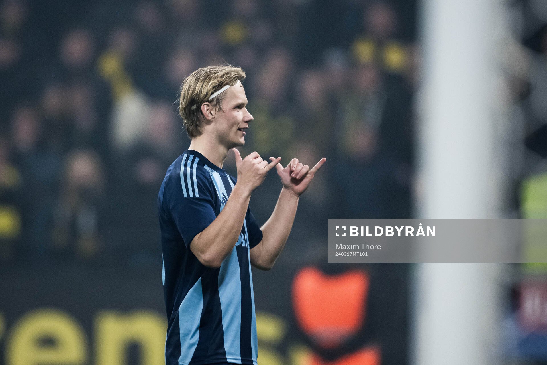 Djurgårdens Tobias Gulliksen jublar