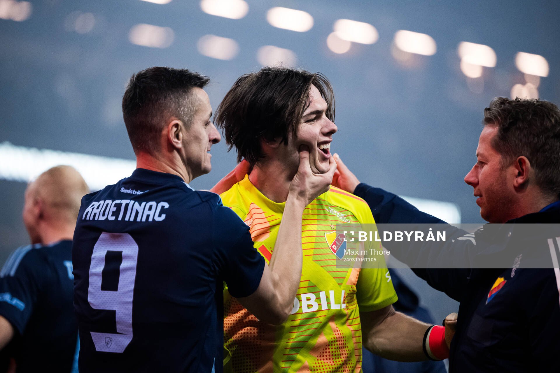 Djurgårdens Haris Radetinac  målvakt Jacob Widell