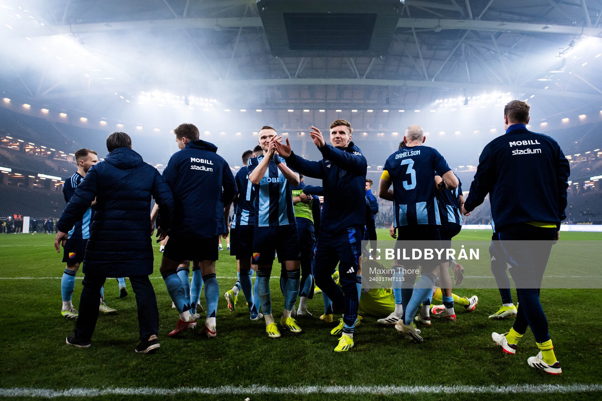 Djurgårdens spelare jublar