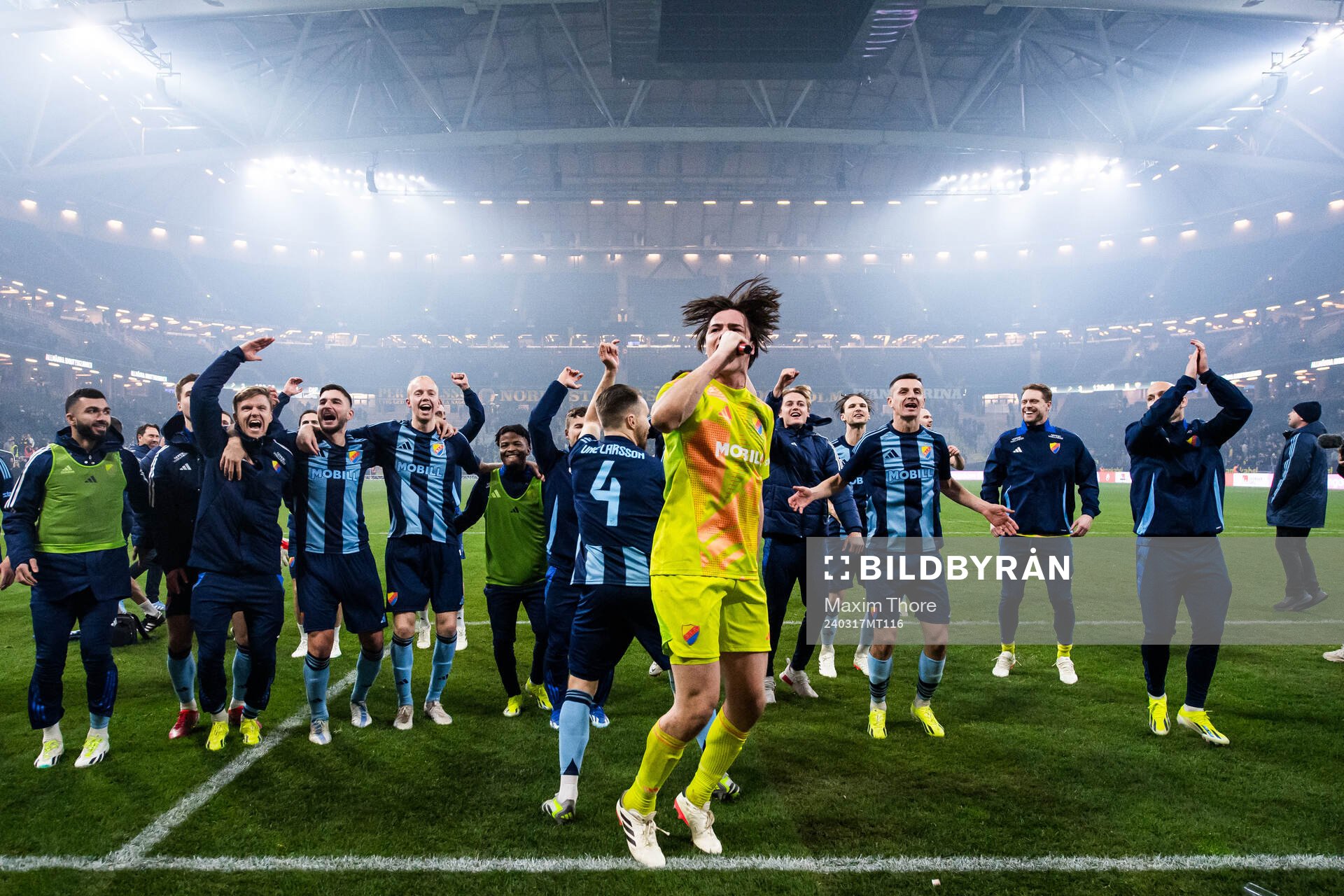 Djurgårdens spelare jublar