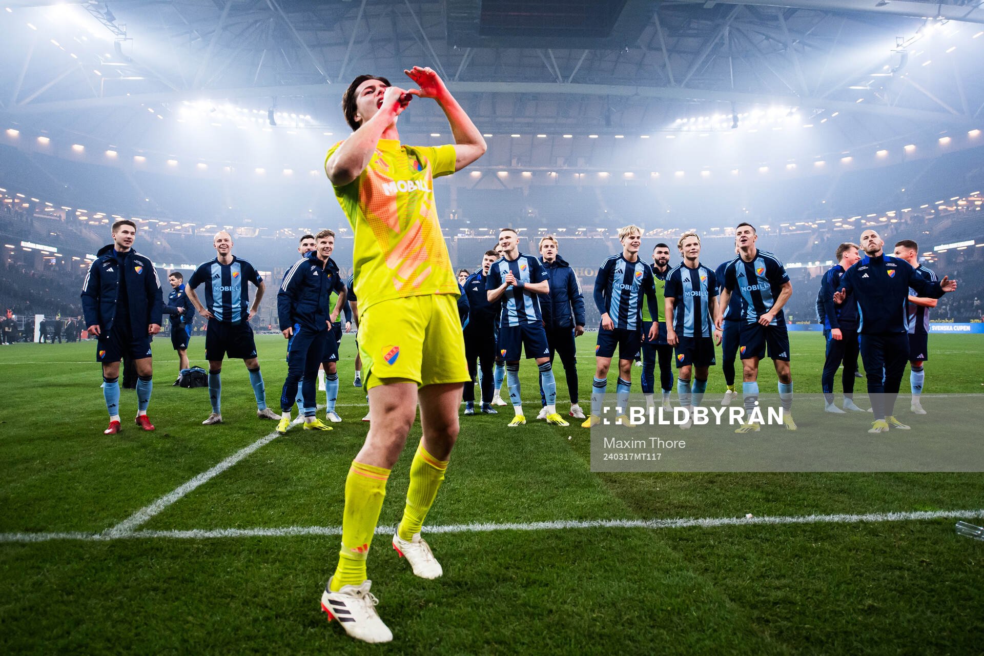 Djurgårdens spelare jublar