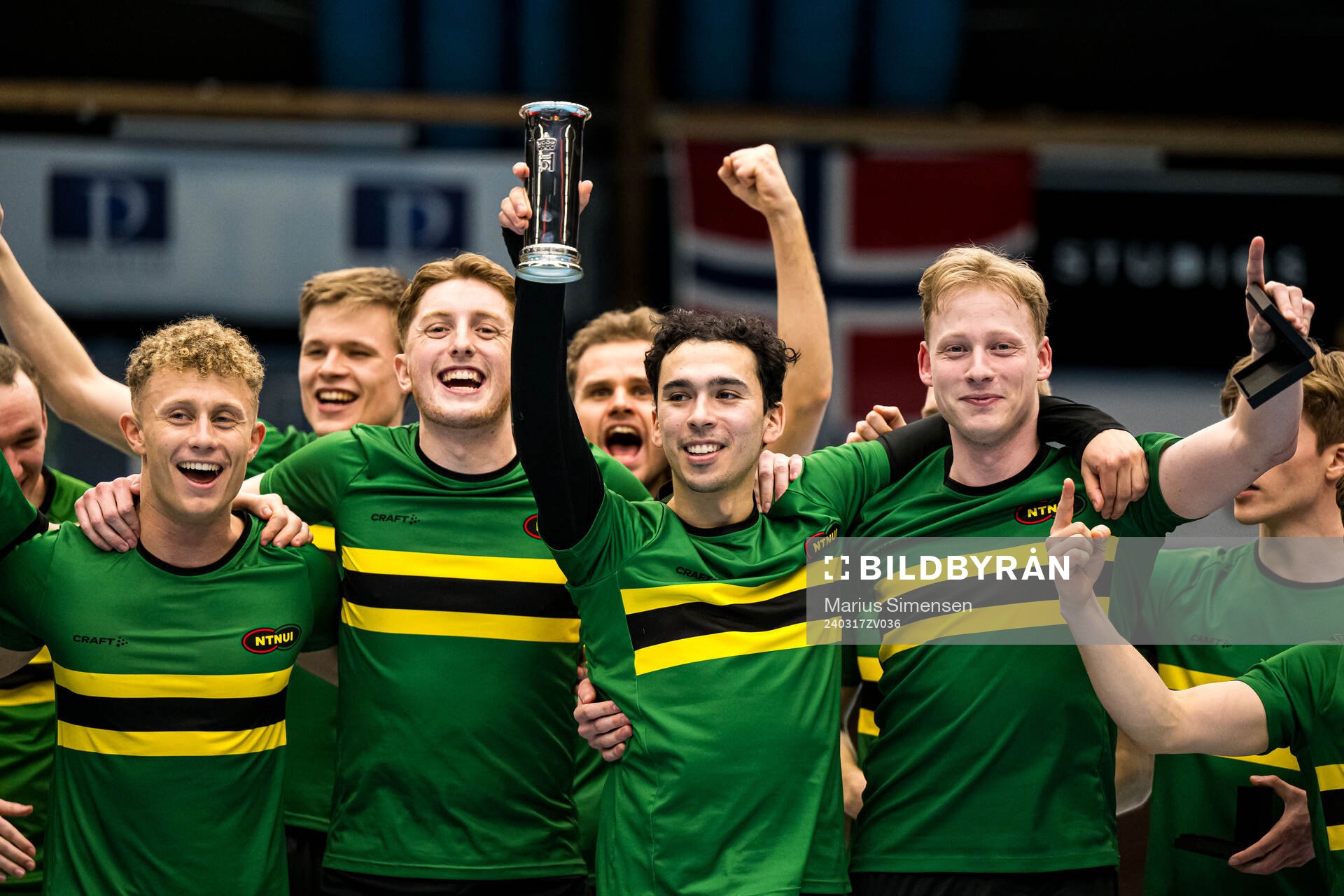 Sten Nicolas Stensen of NTNUI celebrates