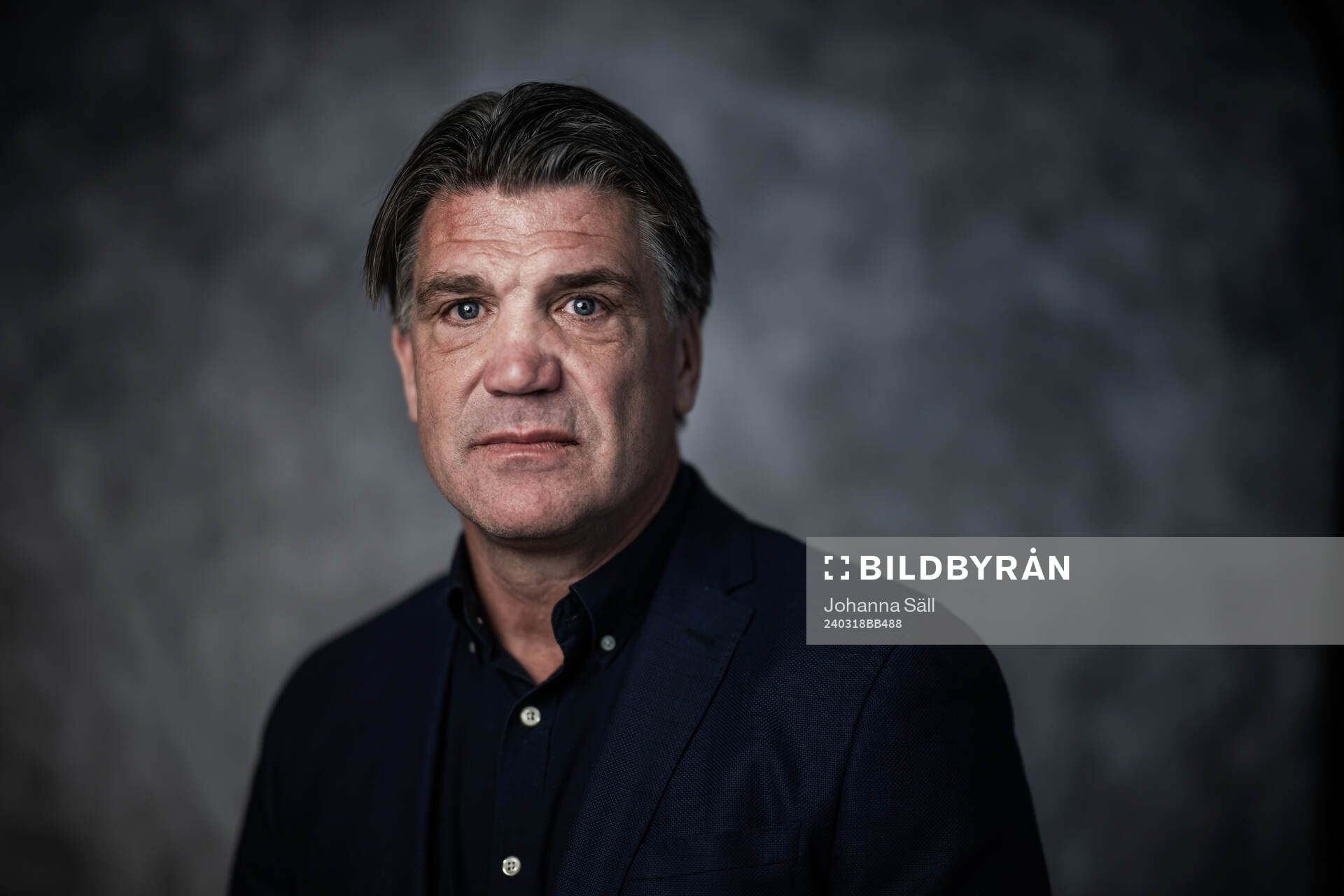 Bosse Andersson, sportchef Djurgården, poserar för ett porträtt under fotbollsallsvenskans upptaktsträff den 18 mars 2024 i Stockholm. 