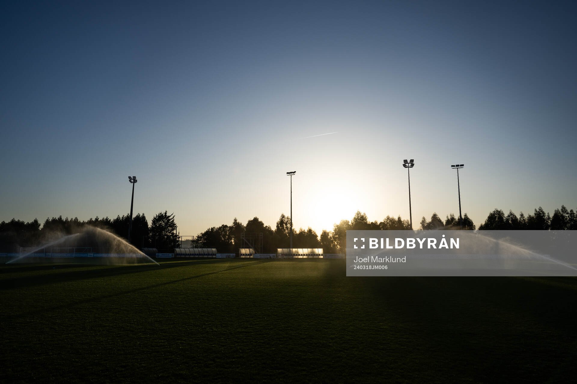 The pitch is watered
