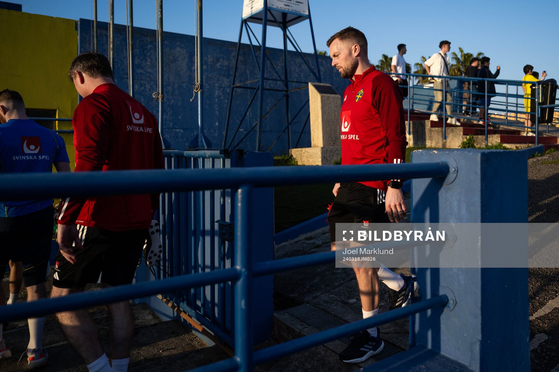 Assistant coach Sebastian Larsson of the Swedish men's