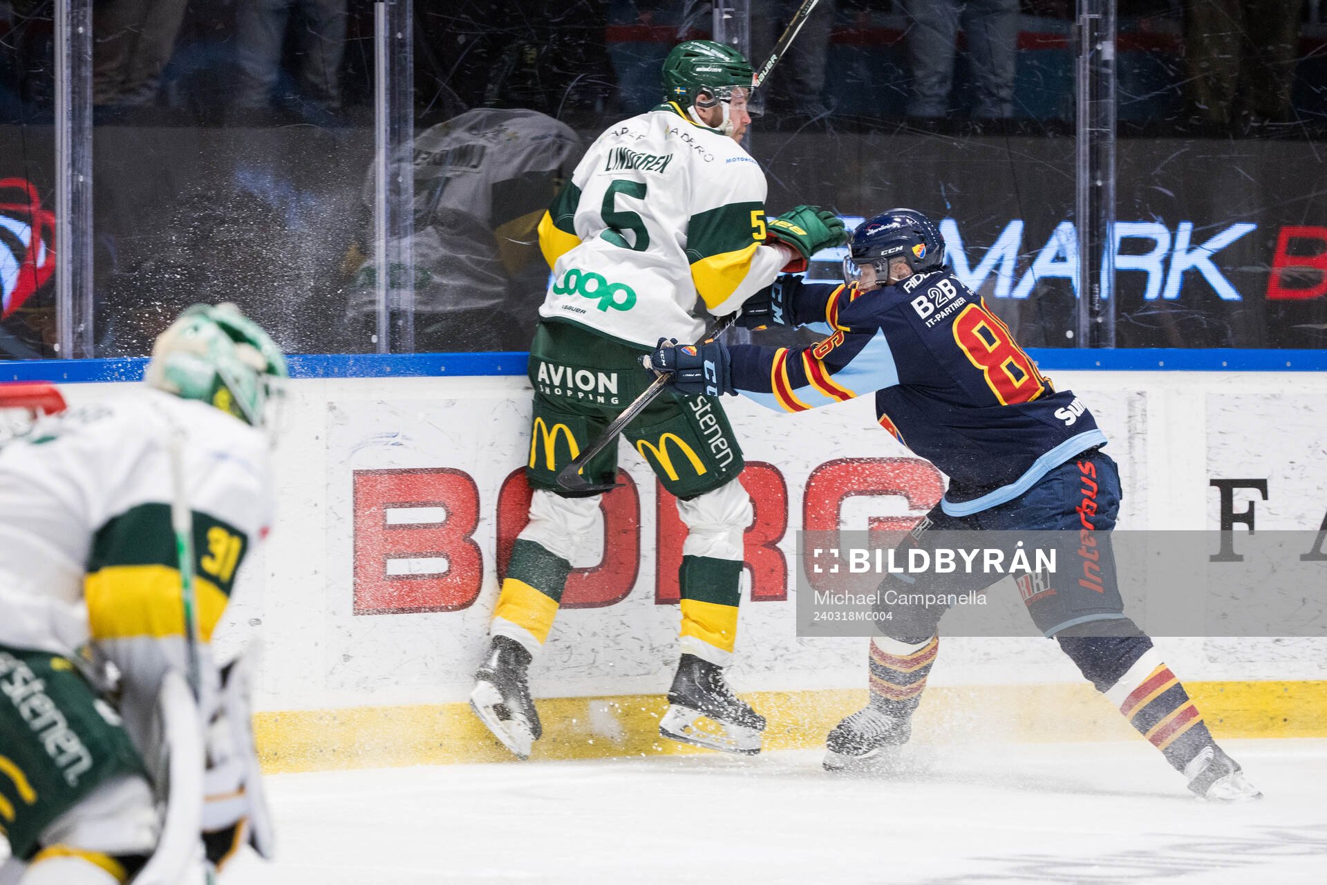 Björklövens Jesper Lindgren och Djurgårdens Linus Klasen