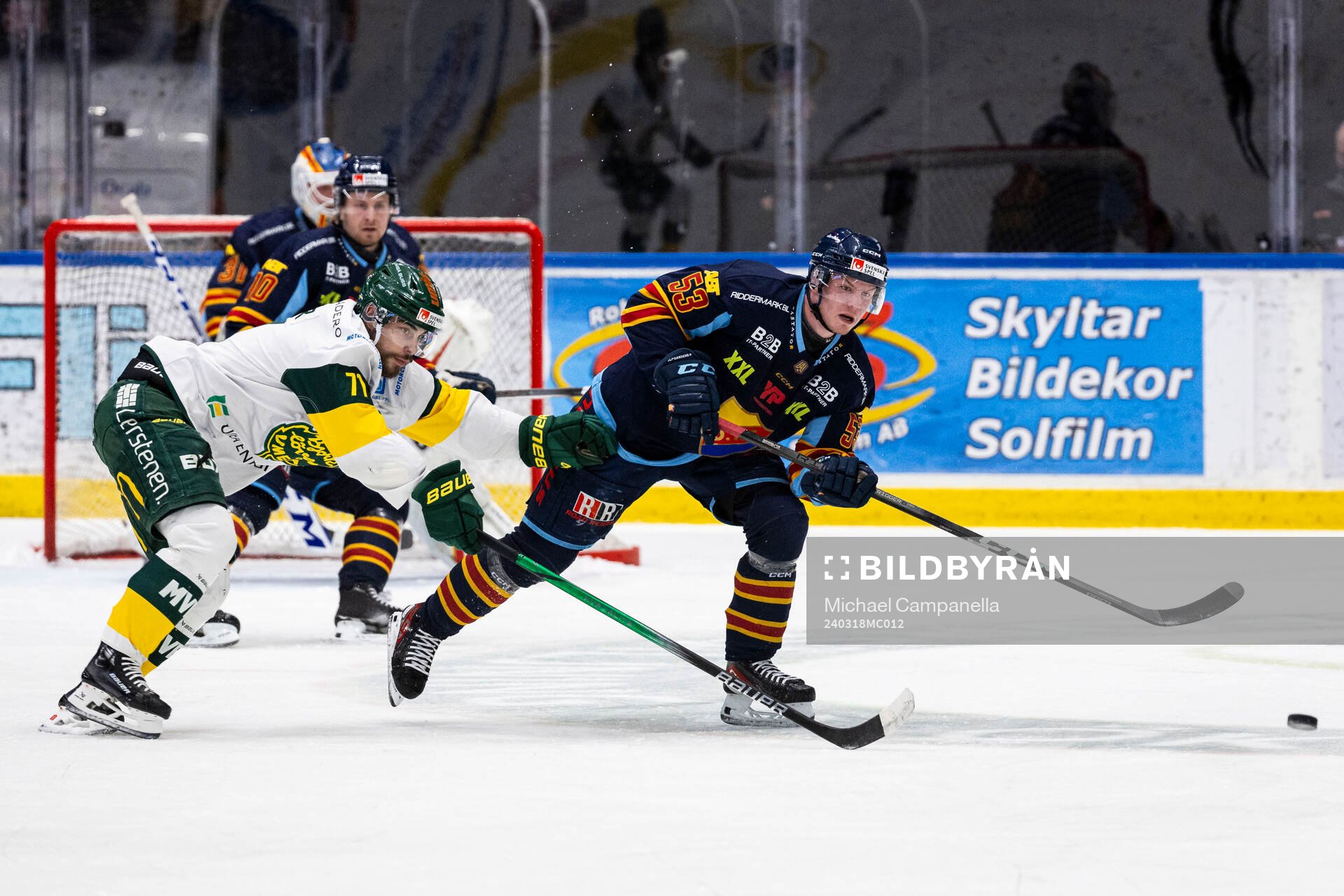 Björklövens Gustav Possler och Djurgårdens David Blomgren
