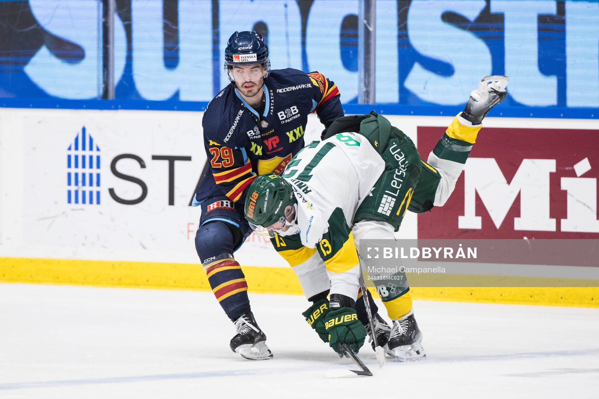 Djurgårdens Axel Andersson och Björklövens Fredric