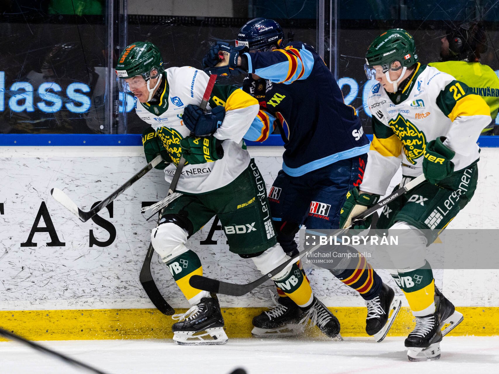 Björklövens Carl-Johan Lerby och Myles Powell mot