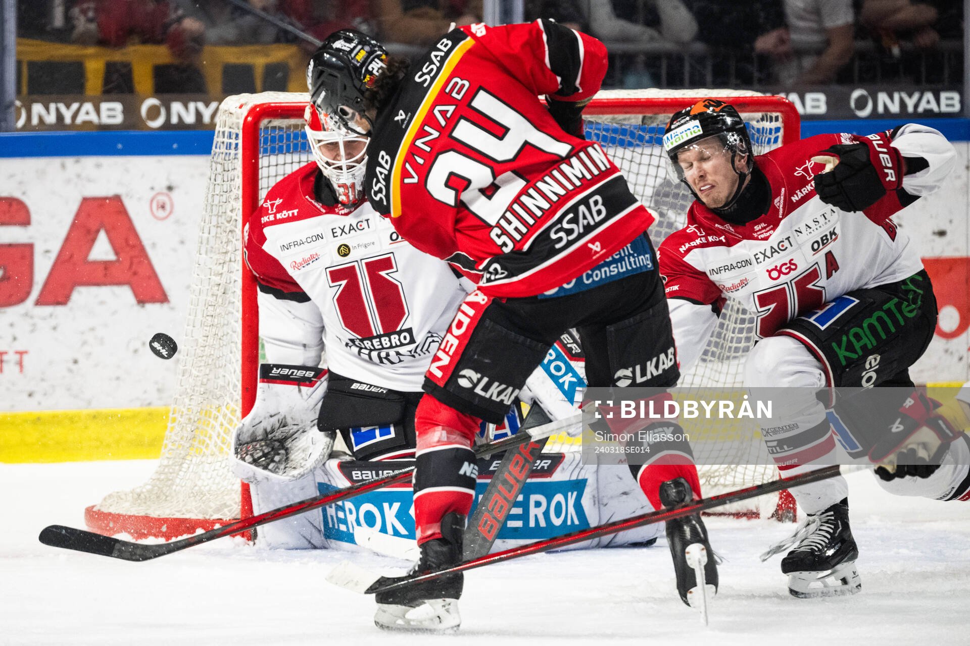 Örebros målvakt Jonas Arntzen och Luleås Brendan