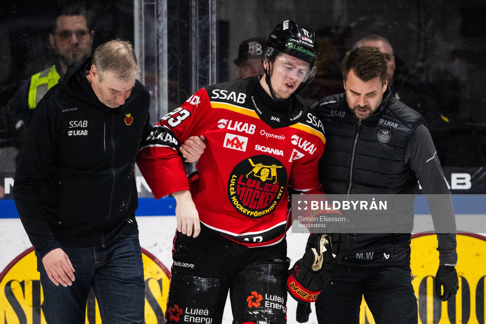 Luleås Jesper Sellgren har ont